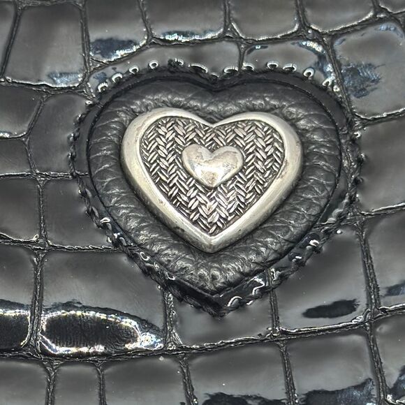Brighton patent  Croc-Embossed Crossbody Bag with Heart Detail - Picture 11 of 11